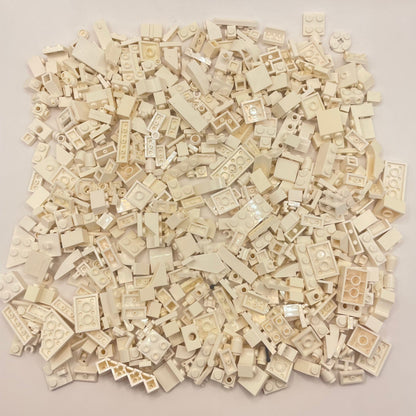 LEGO Small Mixed Pieces, White, Approx. 280g