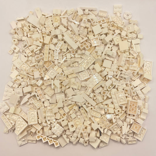 LEGO Small Mixed Pieces, White, Approx. 280g