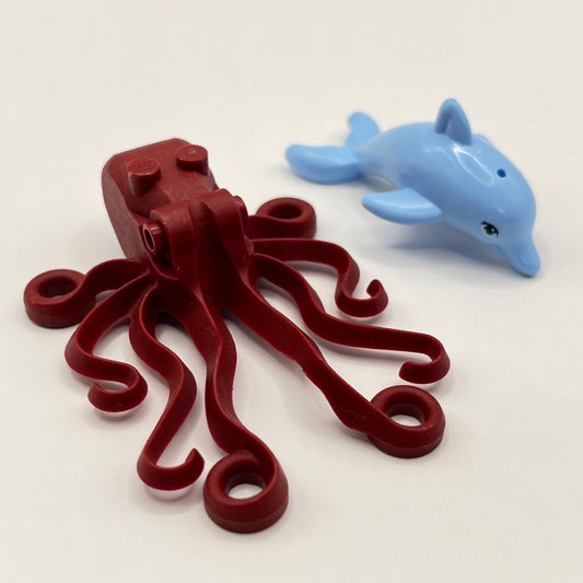 LEGO Dolphin and Octopus, Ocean Animals, Pack of 2