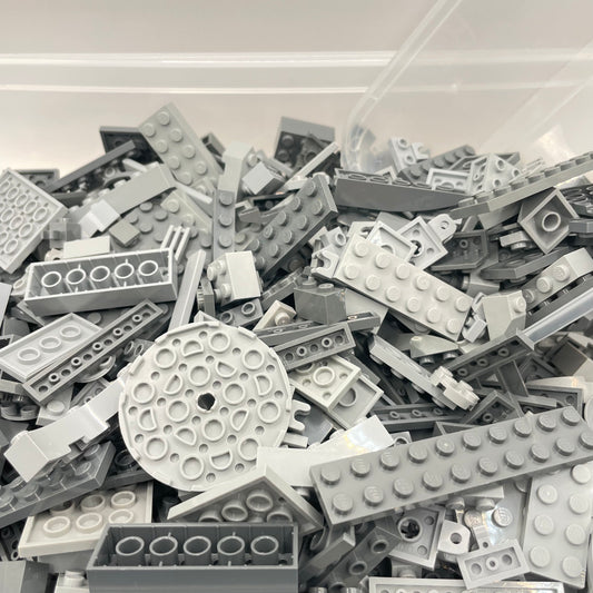 LEGO Random Selection, Mixed Bluish Grey, Mixed Bricks, Bulk, Approx. 1kg