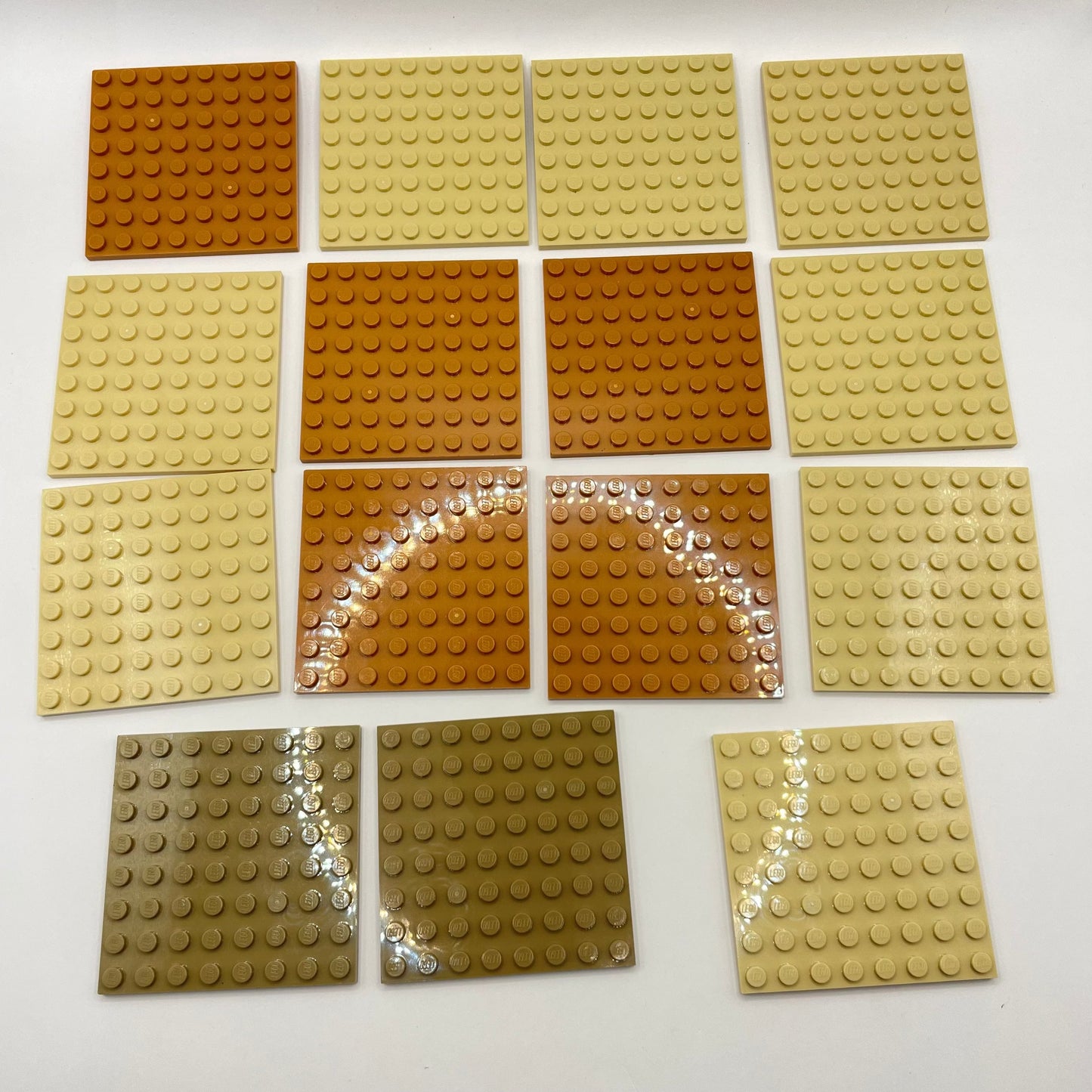 LEGO Plates 8x8, Mixed Earth Tones, 15 Pieces Habitat