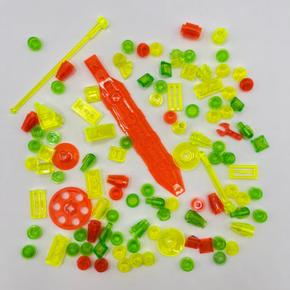 LEGO Transparent Mixed Neon, Mixed Pieces (100 Pieces)