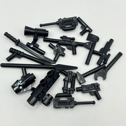LEGO Black Tools and Weapons, Minifigure Accessories, 18 Pieces
