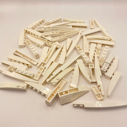 LEGO Long Slopes, White, Approx. 180g