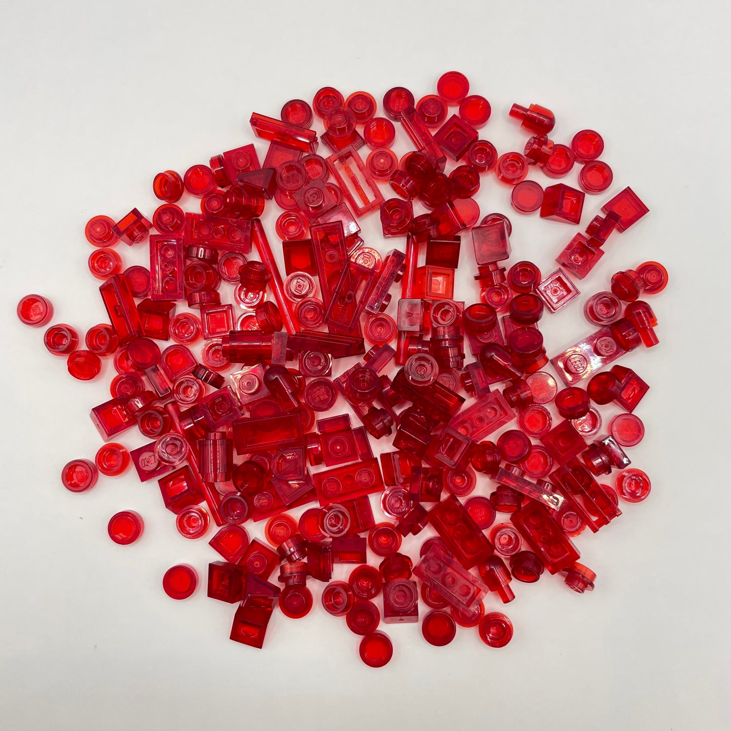 LEGO Transparent Red, Mixed Pieces, Approx. 40g