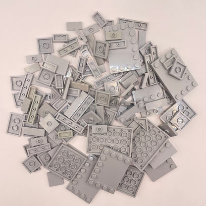 LEGO  Tiles With Large Pieces, Light Bluish Grey, Approx. 85g