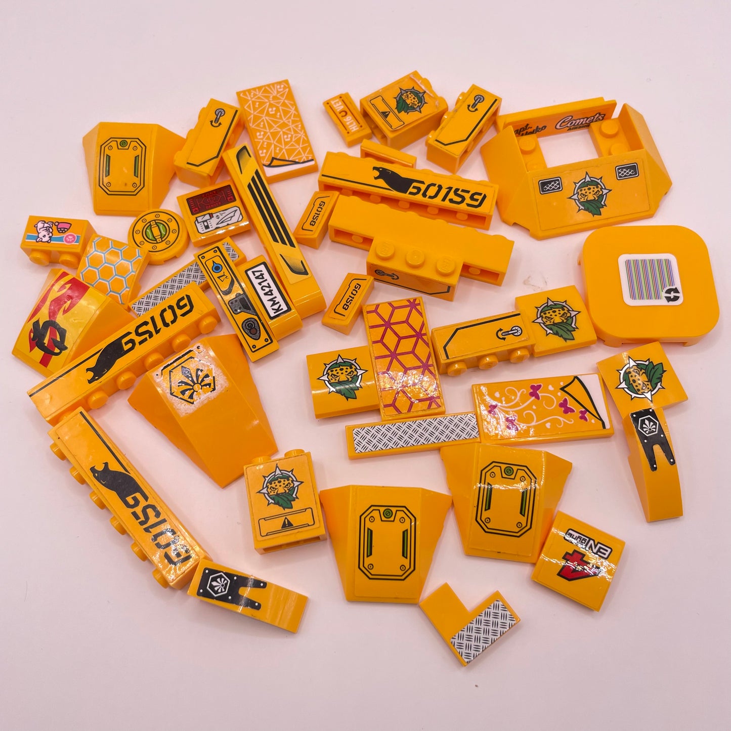 LEGO  Stickers, Mixed Bright Orange, Vehicles, Approx. 45g