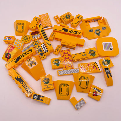 LEGO  Stickers, Mixed Bright Orange, Vehicles, Approx. 45g