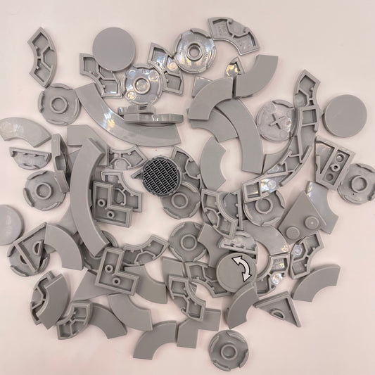 LEGO Tiles, Round, Light Bluish Grey, Approx. 24g