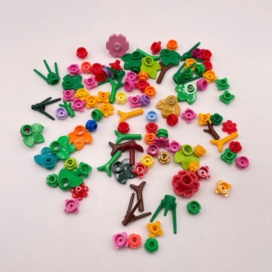 LEGO Flowers, Mixed Colours, 100 Pieces, Plant