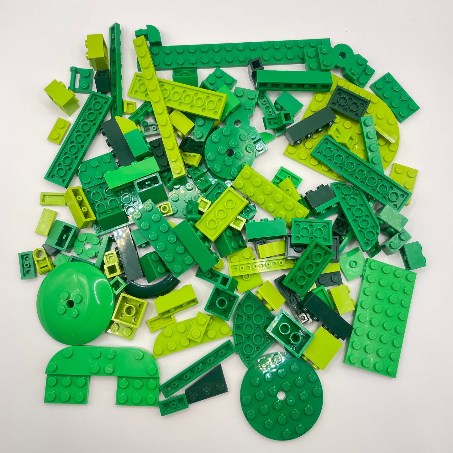LEGO Mixed Bricks, Mixed Green, Approx. 140g