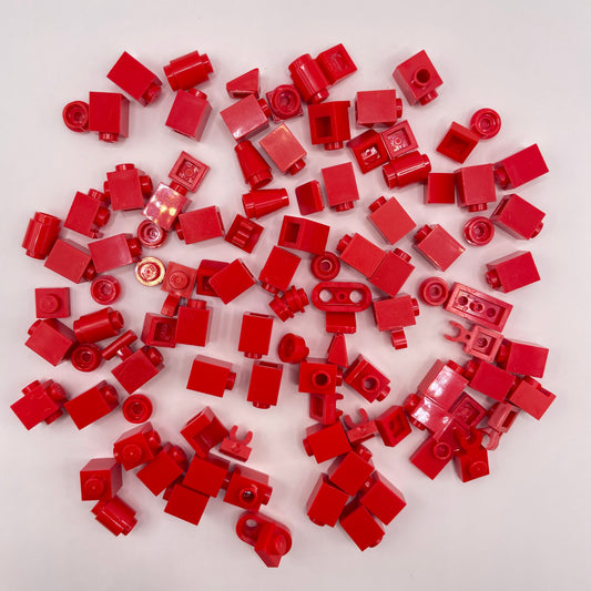 LEGO Greebling, Red, 100 Pieces