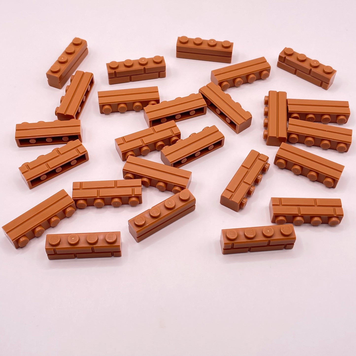 LEGO 1x4 Medium Nougat, Masonry Bricks, 25 pieces