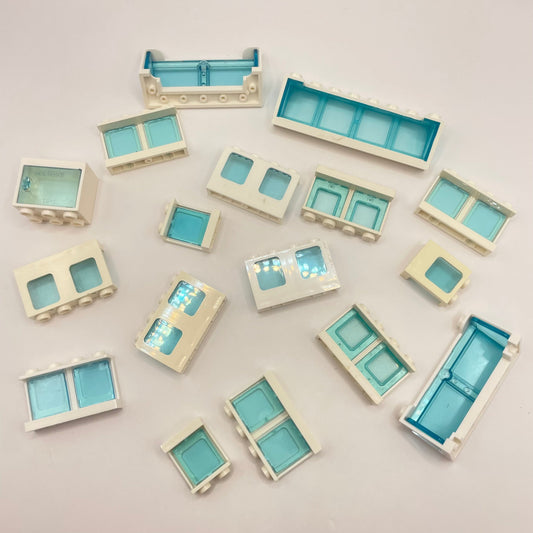 LEGO White and Blue, Windows, 15 Pieces