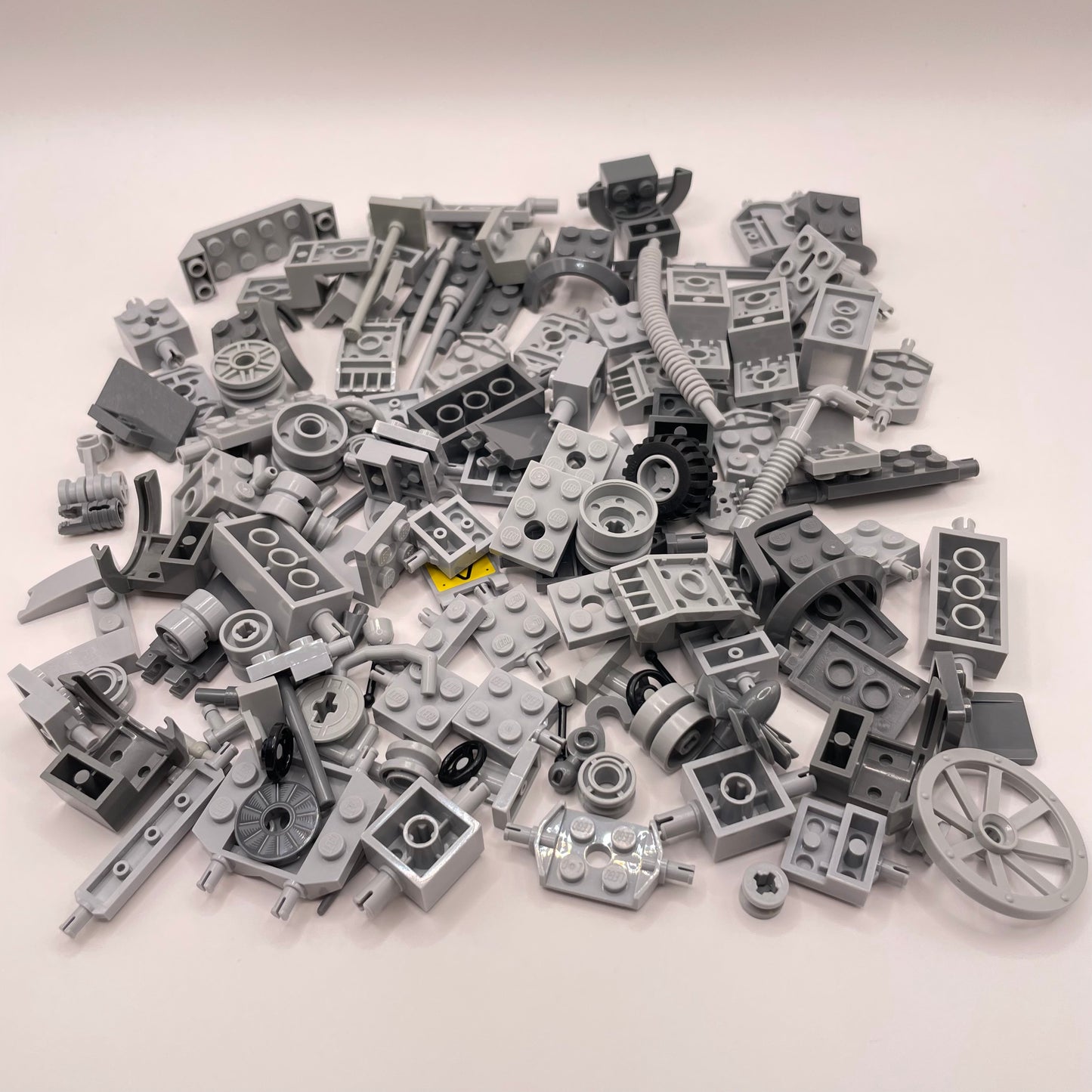 LEGO Vehicle Pieces, Mixed Bluish Grey, Approx. 140g