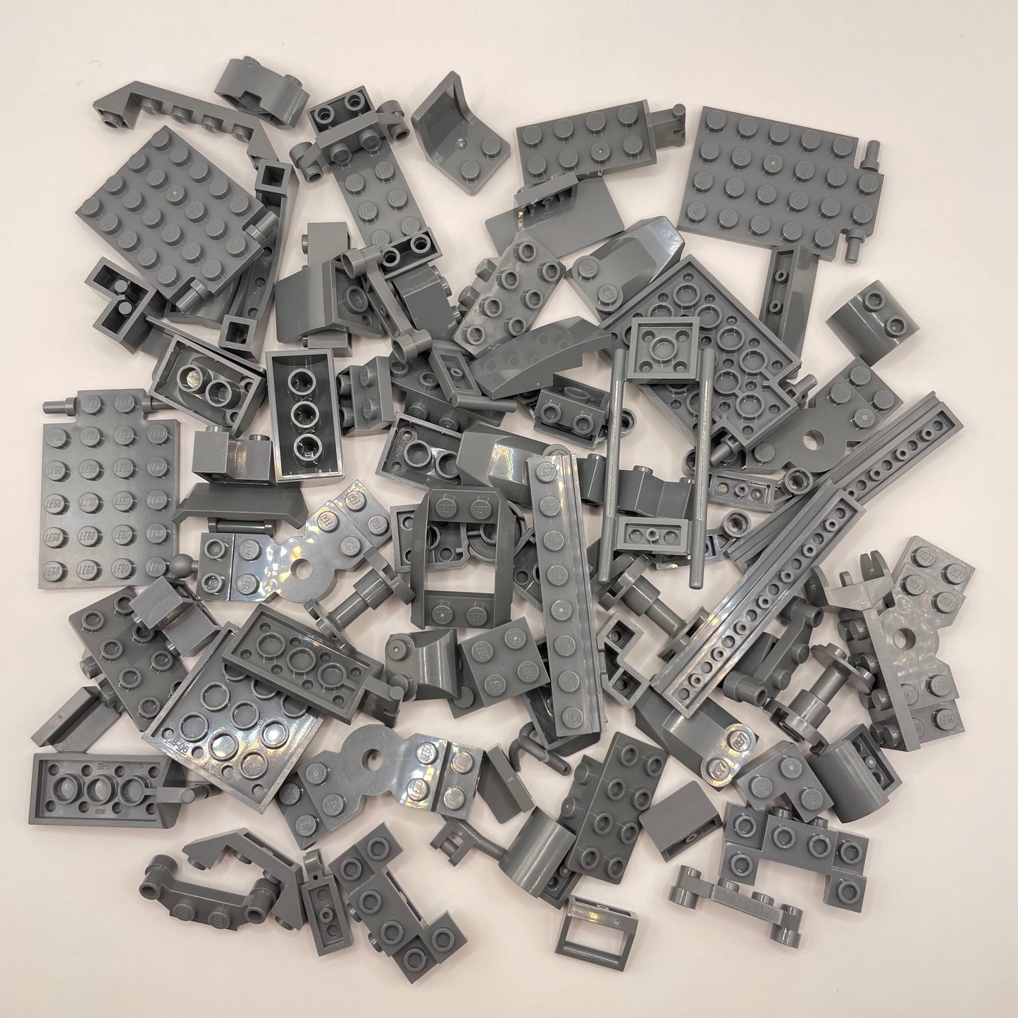 LEGO Vehicle Pieces, Dark Bluish Grey, Approx. 100g