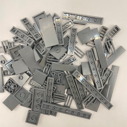 LEGO Tiles And Grills, Dark Bluish Grey, Approx. 40g