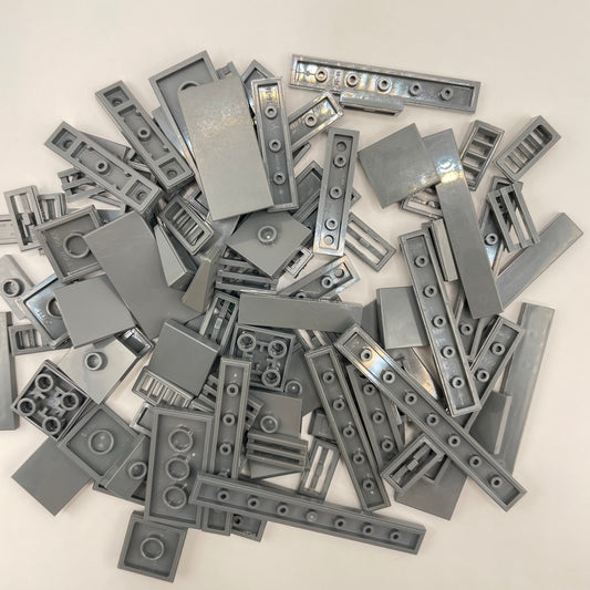 LEGO Tiles And Grills, Dark Bluish Grey, Approx. 40g