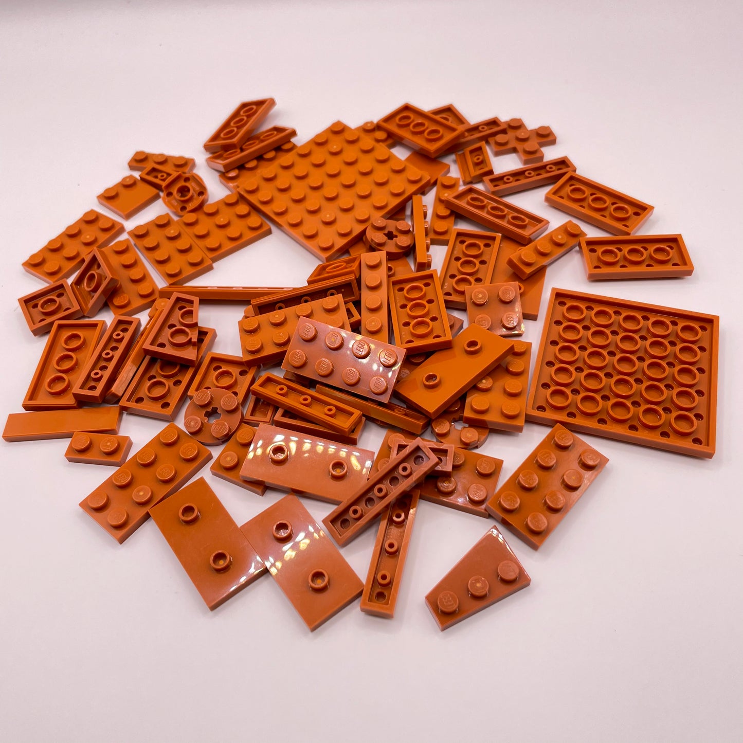 LEGO Dark Orange, Mixed Plates,  Approx. 65g
