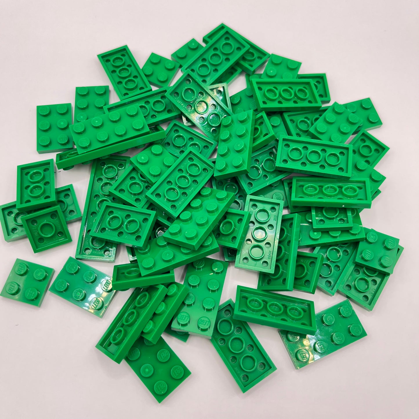 LEGO Plates, 2x Wide, Green, Approx. 65g