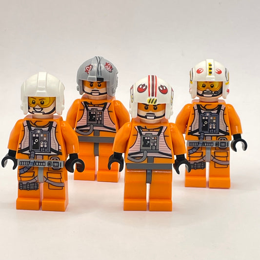 LEGO Rebel Pilot, Mix and Match Bundle, Star Wars, Minifigure (Pack of 4)