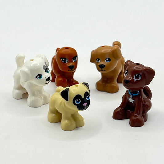 LEGO Dogs, Mixed Colours and Sizes, 5 Pieces