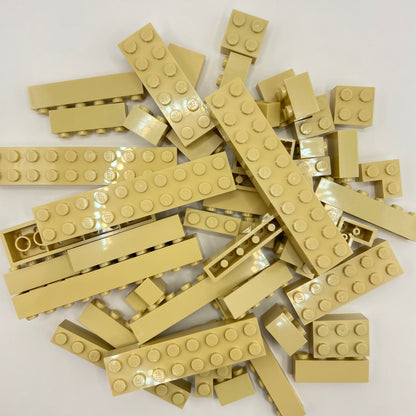 LEGO Bricks, Tan, Approx. 100g