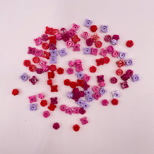 LEGO 1x1 Flowers, Pink, Purple, Red, 100 Pieces, Plant
