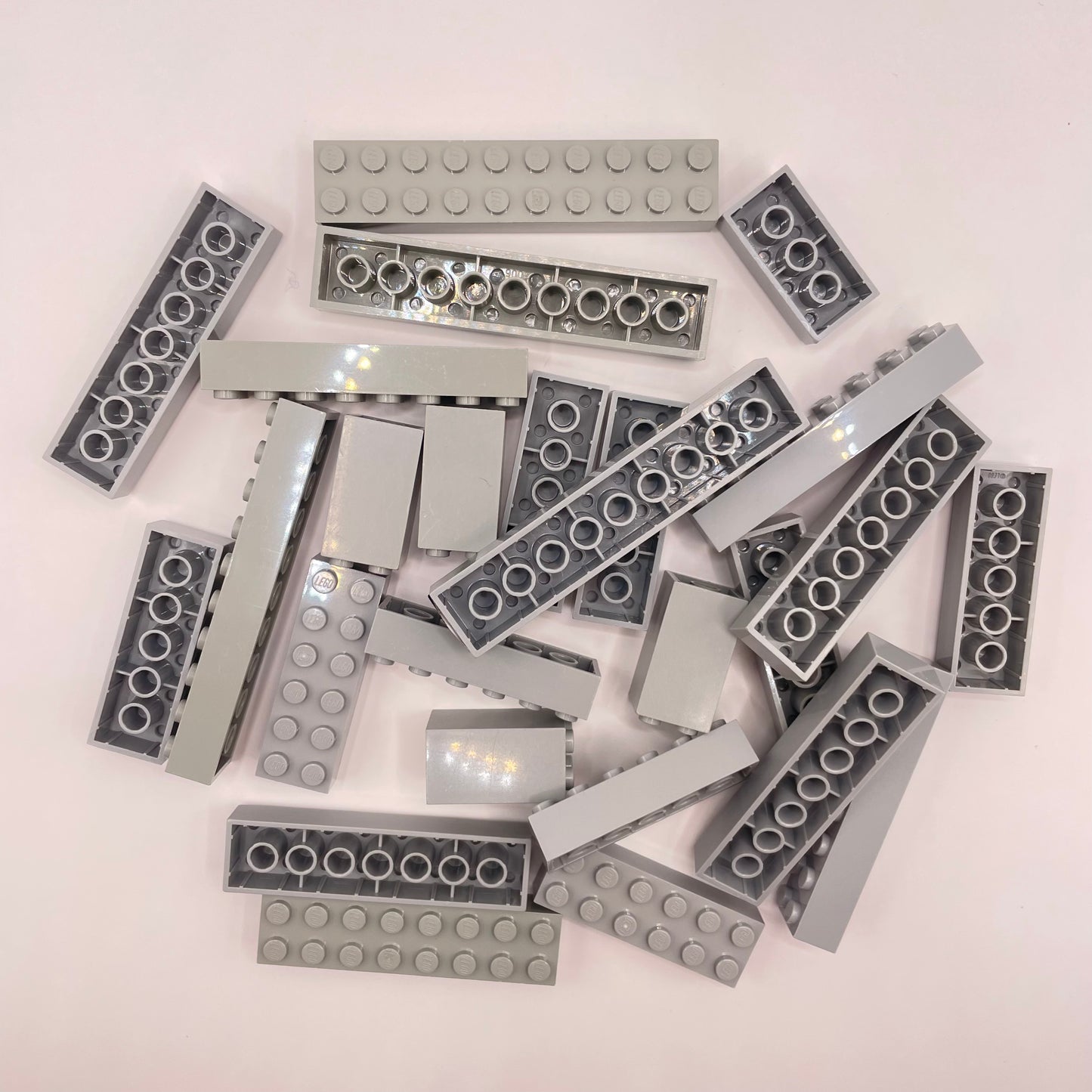 LEGO Bricks 2x Wide Long , Light Bluish Grey, Approx. 100g