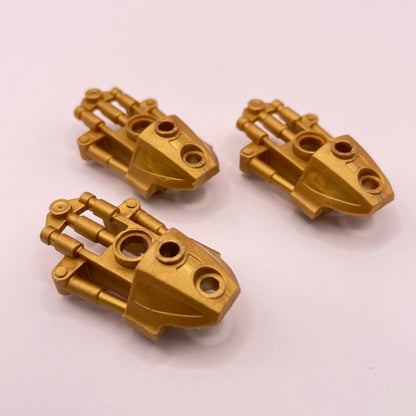 LEGO Bionicle, Thigh Cover, Toa Inika, Peal Gold 3 Pieces