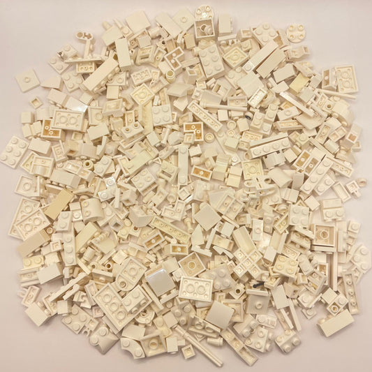 LEGO Small Mixed Pieces, White, Approx. 260g