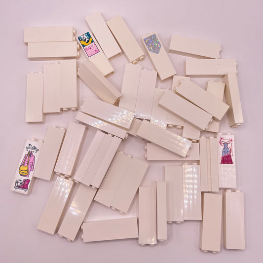 LEGO Tall Bricks, White, Approx. 150g