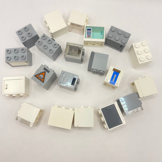 LEGO Cupboards, Drawers, Building, Grey and White, 20 Pieces