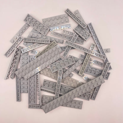 LEGO  Plates, Long, Light Bluish Grey, Approx. 70g