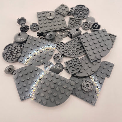 LEGO Round, Dark Bluish Grey, Approx. 55g