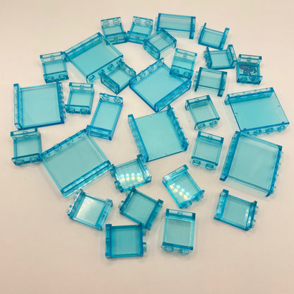 LEGO Transparent Blue, Panels, Building (30 Pieces)