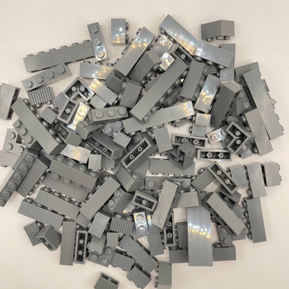 LEGO Bricks 1x Wide, Dark Bluish Grey, Approx. 150g