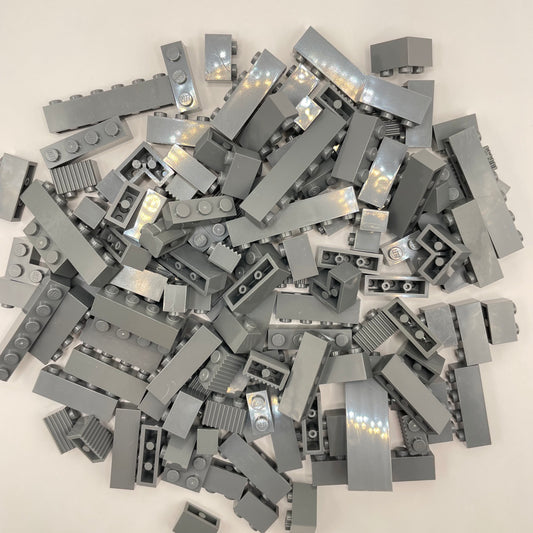 LEGO Bricks 1x Wide, Dark Bluish Grey, Approx. 150g