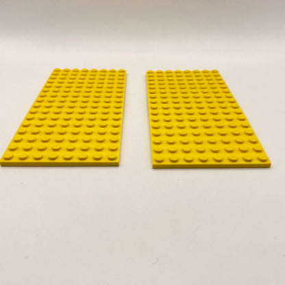 LEGO 8x16 Plates, Yellow, 2 Pieces,