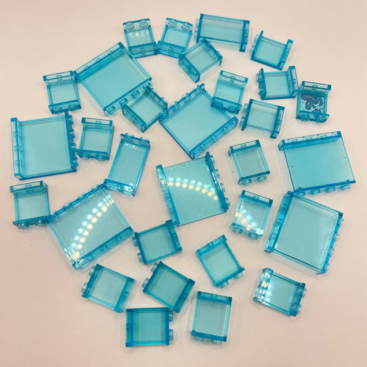 LEGO Transparent Blue, Panels, Building (30 Pieces)