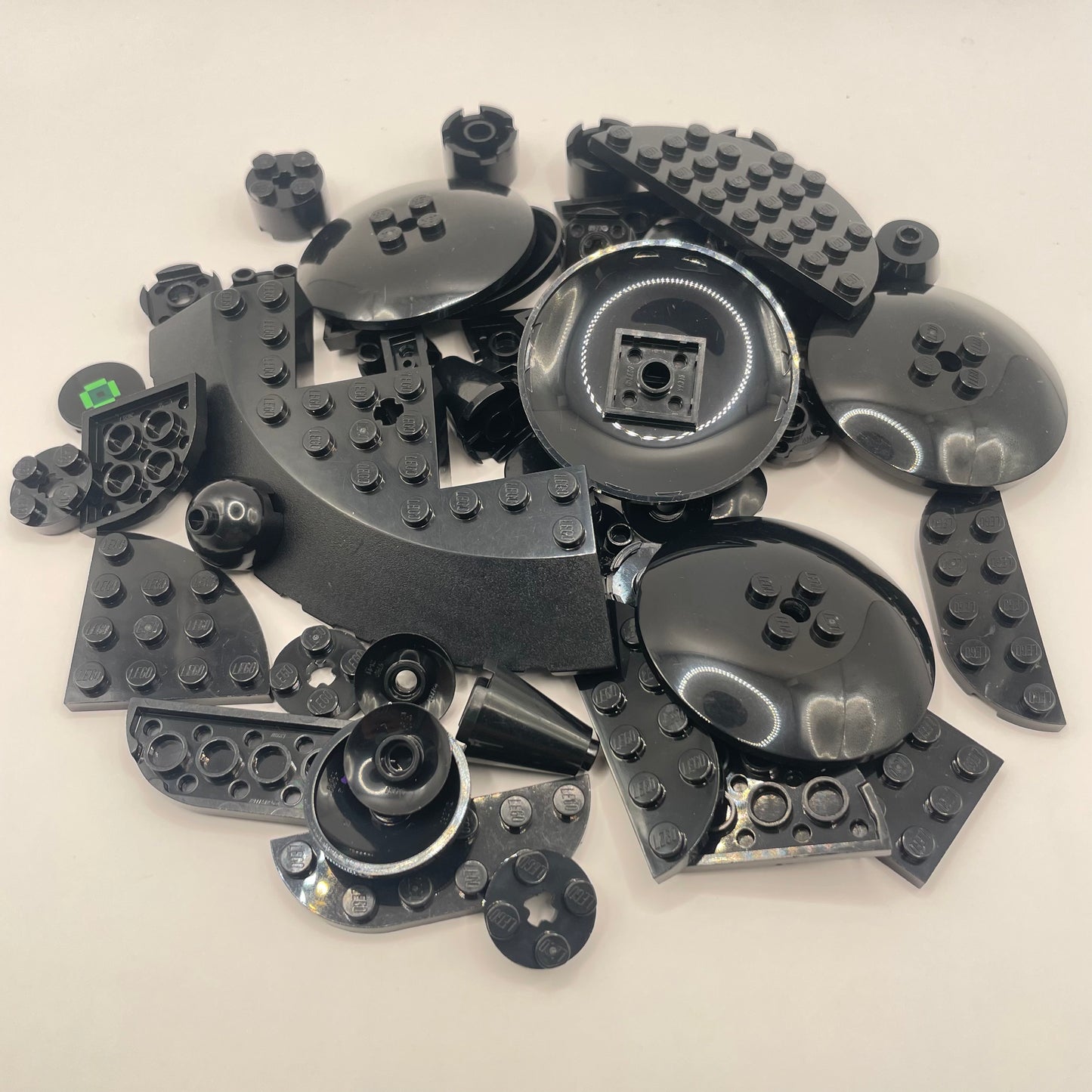 LEGO Round Pieces, Large, Black, Approx. 70g