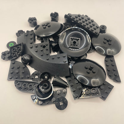 LEGO Round Pieces, Large, Black, Approx. 70g