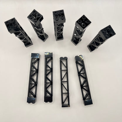 LEGO Girders, Building Pieces, Black, 9 Pieces