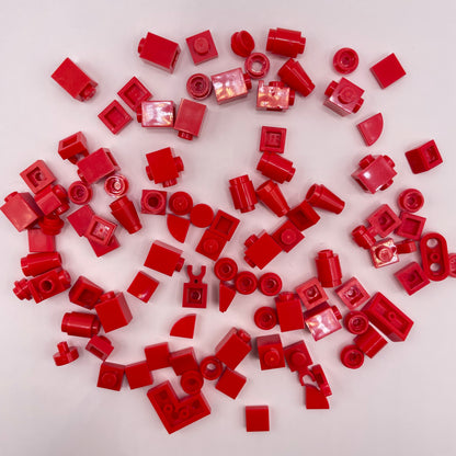LEGO Greebling, Red, 100 Pieces
