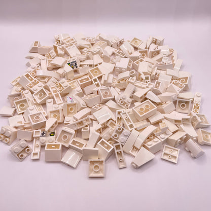 LEGO Medium Slopes, White, Approx. 180g