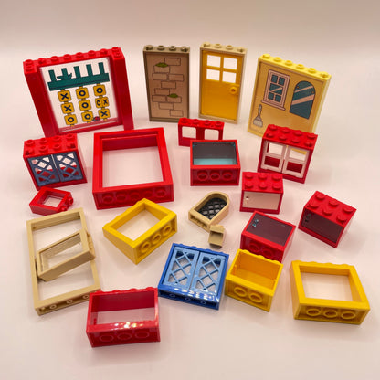 LEGO Windows and Doors, Mixed Colours, Building Pieces, Approx. 70g
