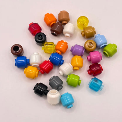 LEGO Blank Heads, Mixed Colours, 30 Pieces