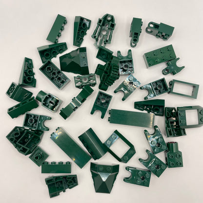 LEGO Mixed Pieces including Bionicle, Dark Green, Approx. 75g