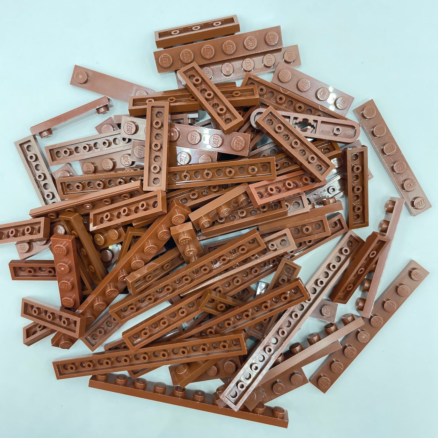 LEGO 1x Plates, Reddish Brown, Approx. 75g