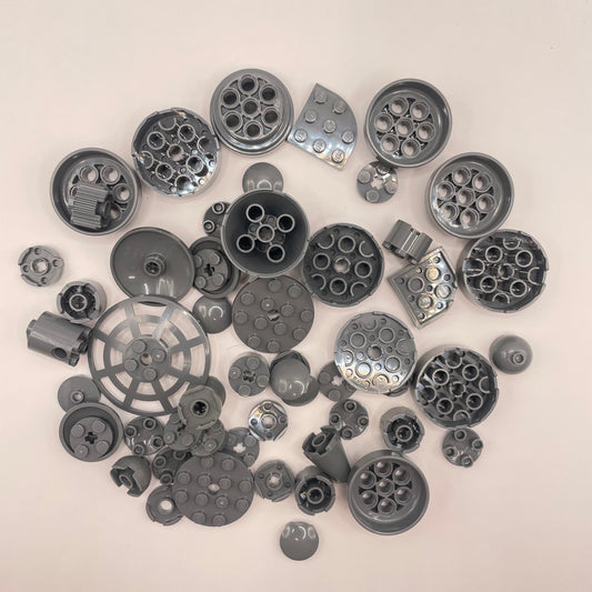 LEGO Round, Dark Bluish Grey, Approx.65g